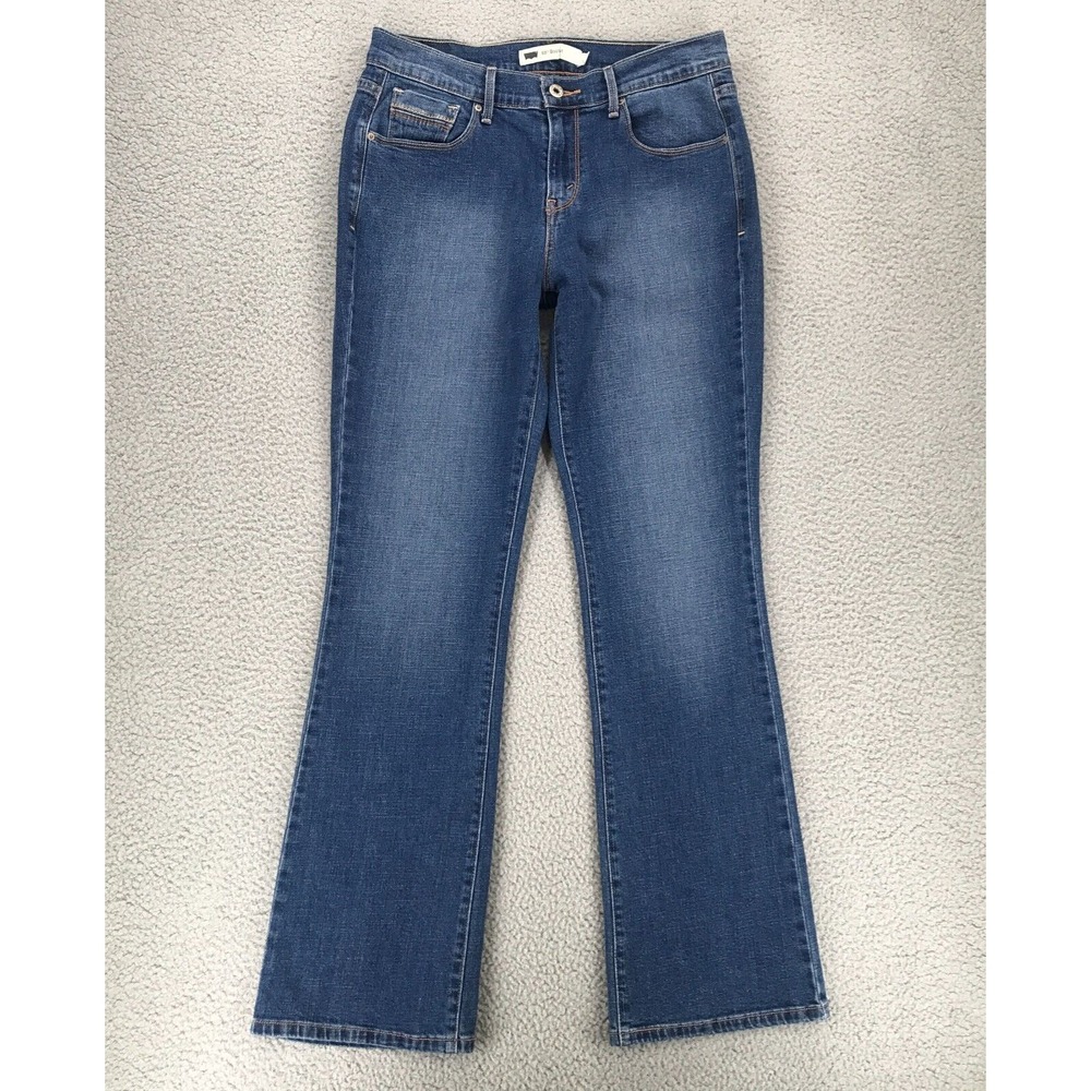 Levis 515 Jeans Women Size 8 Bootcut Embroidered Pockets Distressed